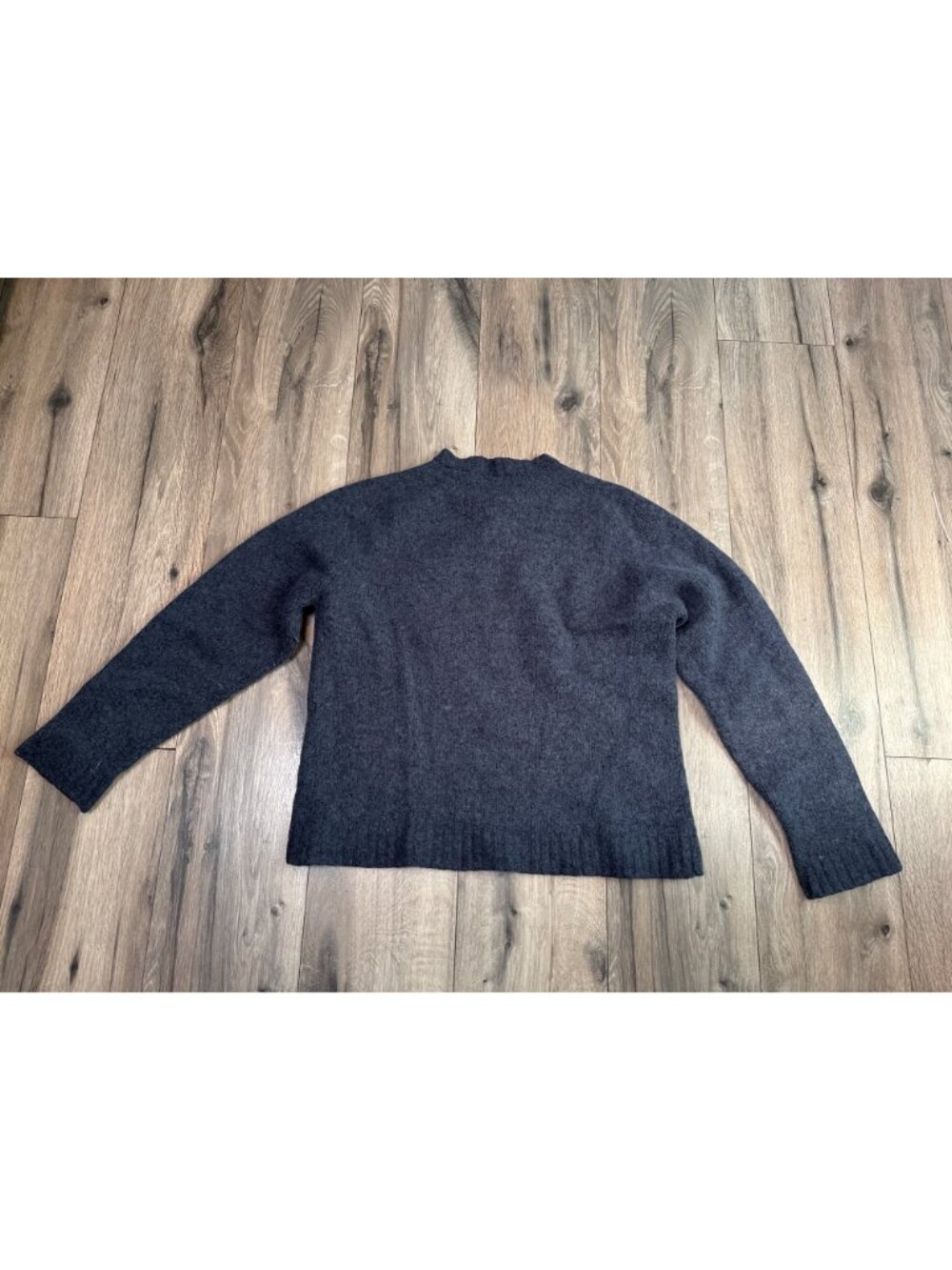 Old Navy Gray Wool-Blend Mock Neck Sweater Long Sleeve Womens L - Picture 6 of 6